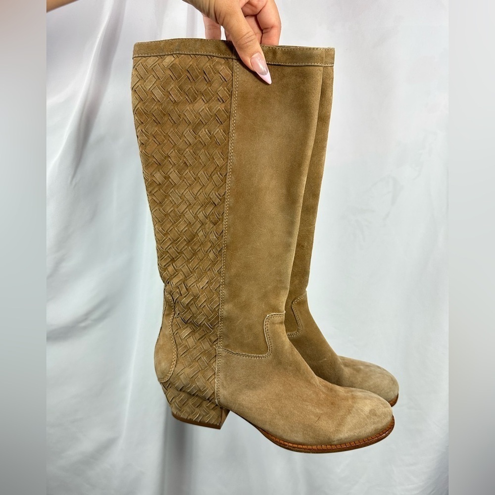 Ash brown woven boots size 8